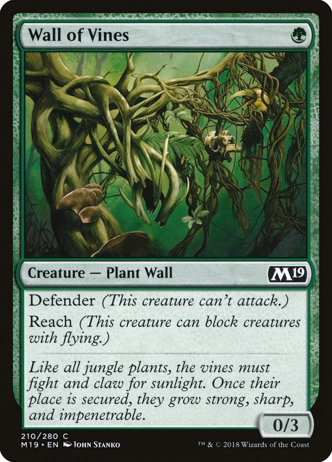 Core Set 2019 #210 Wall of Vines