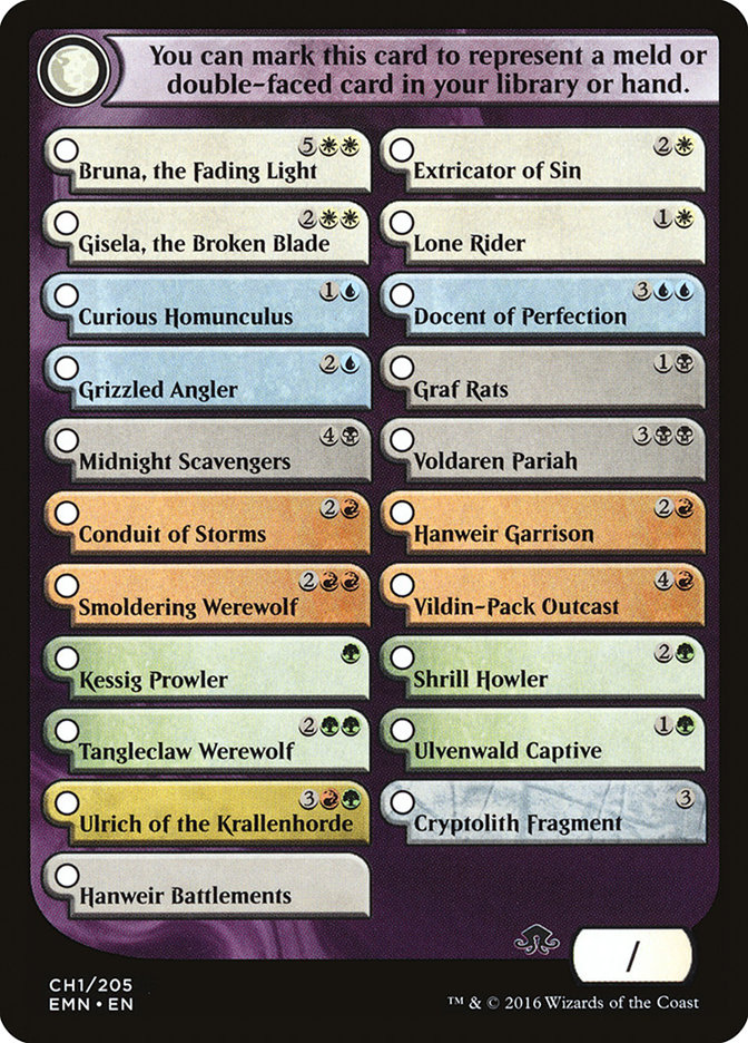 Eldritch Moon #1 Checklist Card