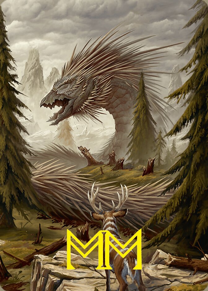 Art Series: Foundations #44 Quilled Greatwurm Art Card (44/54) (Gold-Stamped Signature)