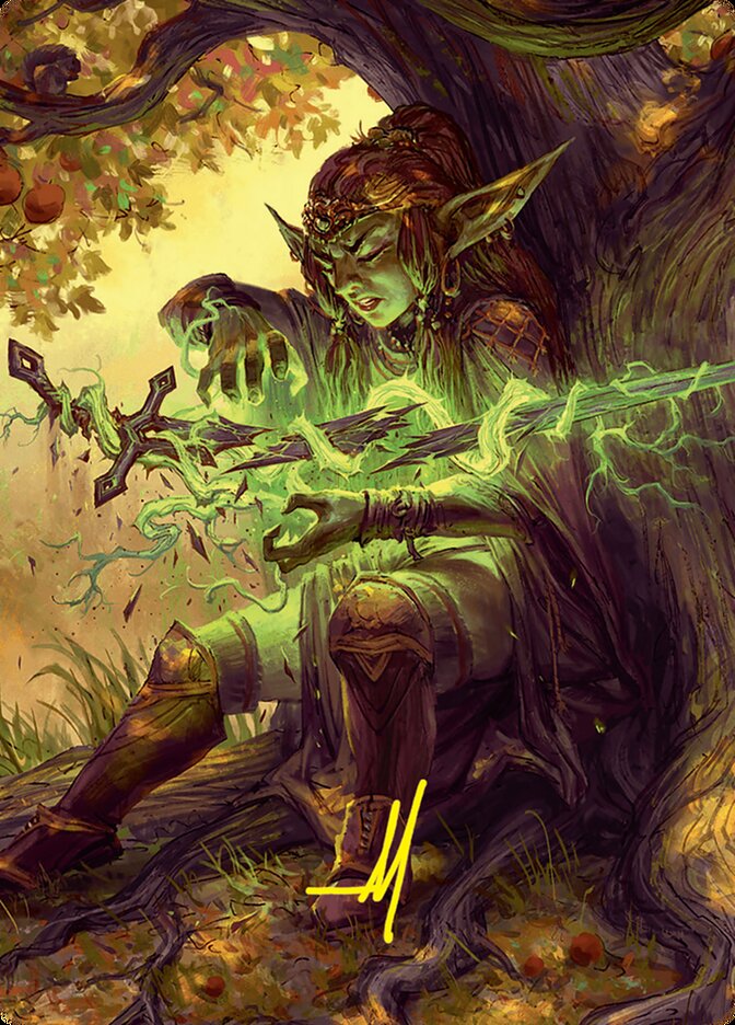 Art Series: Foundations #45 Reclamation Sage Art Card (45/54) (Gold-Stamped Signature)