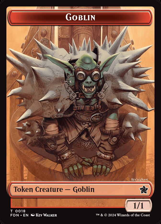 Foundations #18 // 15 Goblin // Zombie Doubled-Sided Token