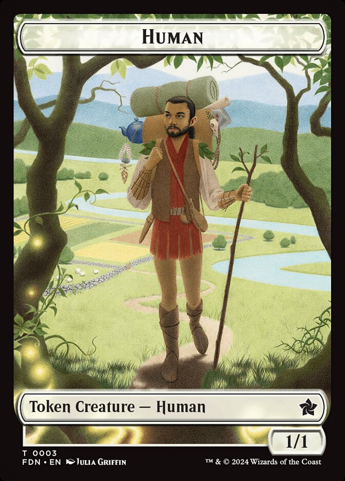 Foundations #3 // 4 Human // Knight Double-Sided Token