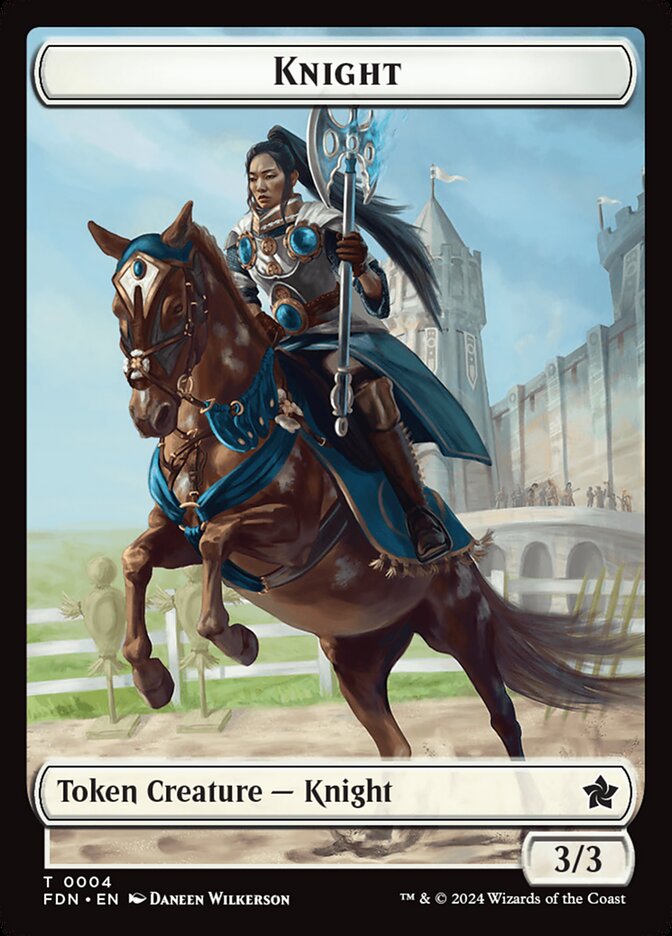 Foundations #3 // 4 Human // Knight Double-Sided Token