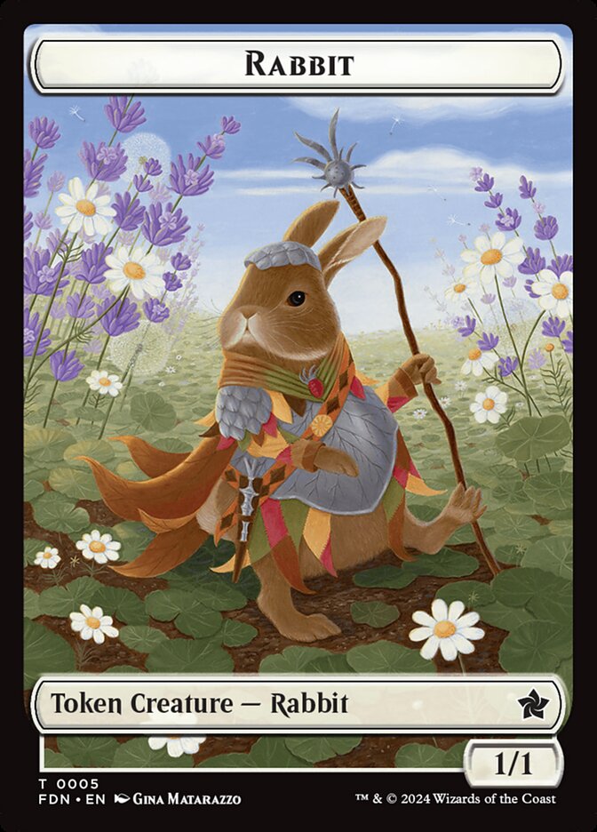 Foundations #5 // 6 Rabbit // Soldier Double-Sided Token