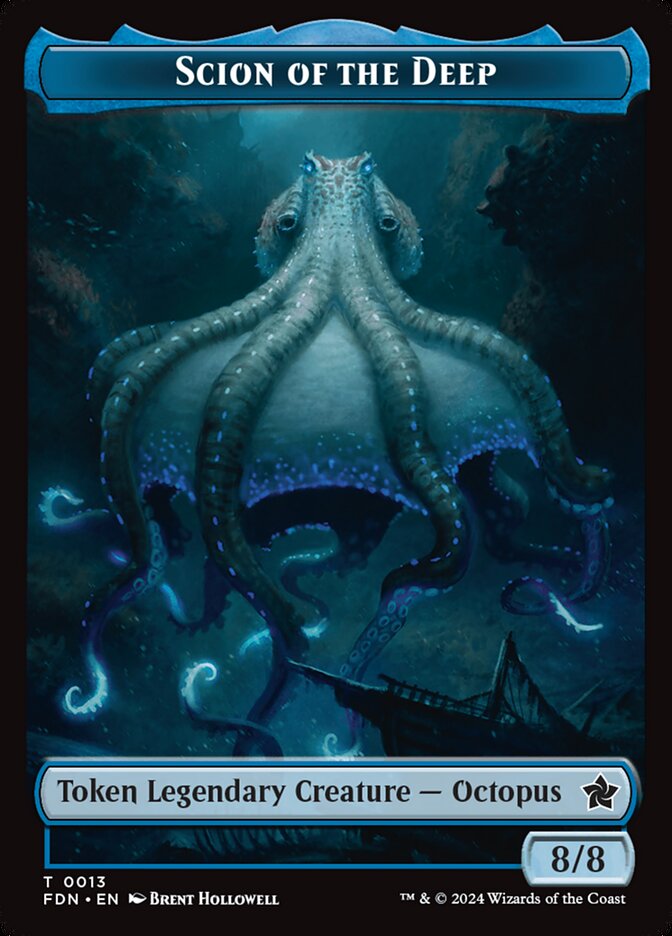 Foundations #13 // 11 Scion of the Deep // Koma's Coil Doubled-Sided Token