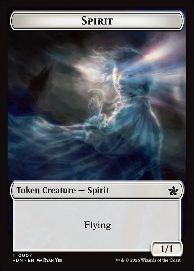 Foundations #1 // 7 Spirit // Cat (0001) Doubled-Sided Token