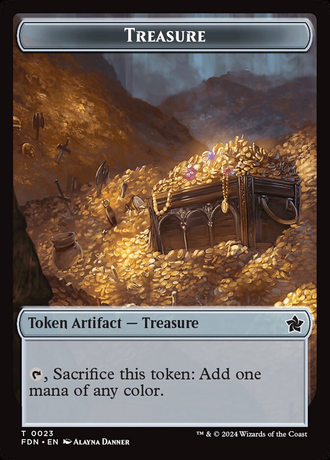 Foundations #18 // 23 Goblin // Treasure Double-Sided Token