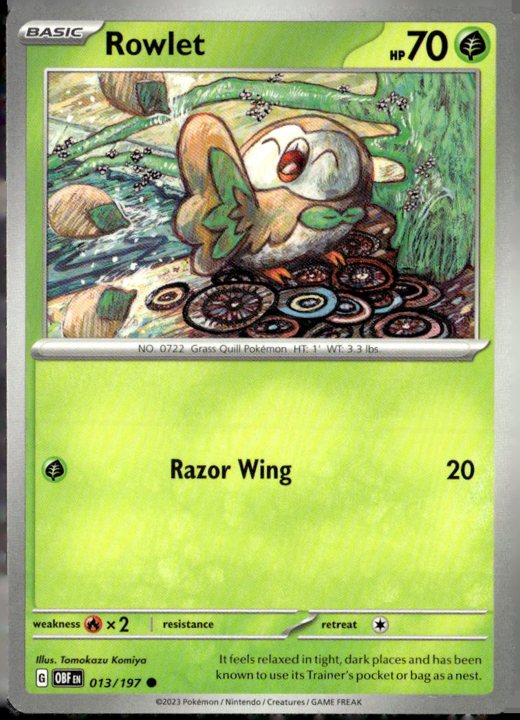 SV03: Obsidian Flames #013/197 Rowlet