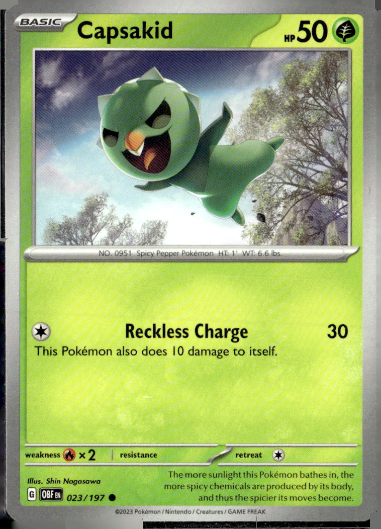 SV03: Obsidian Flames #023/197 Capsakid