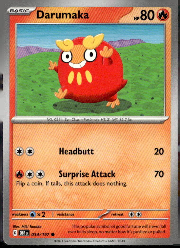 SV03: Obsidian Flames #034/197 Darumaka