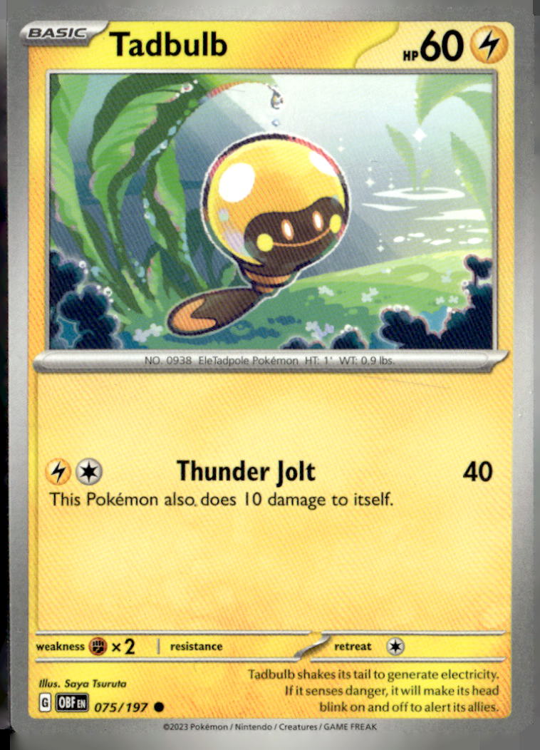 SV03: Obsidian Flames #075/197 Tadbulb 075/197