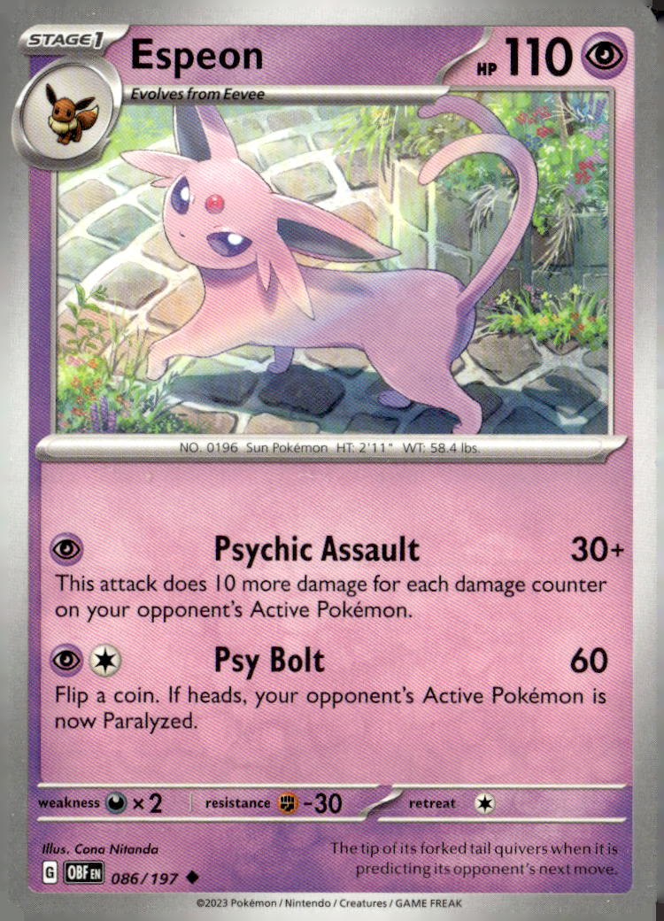 SV03: Obsidian Flames #086/197 Espeon