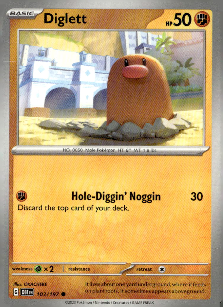 SV03: Obsidian Flames #103/197 Diglett