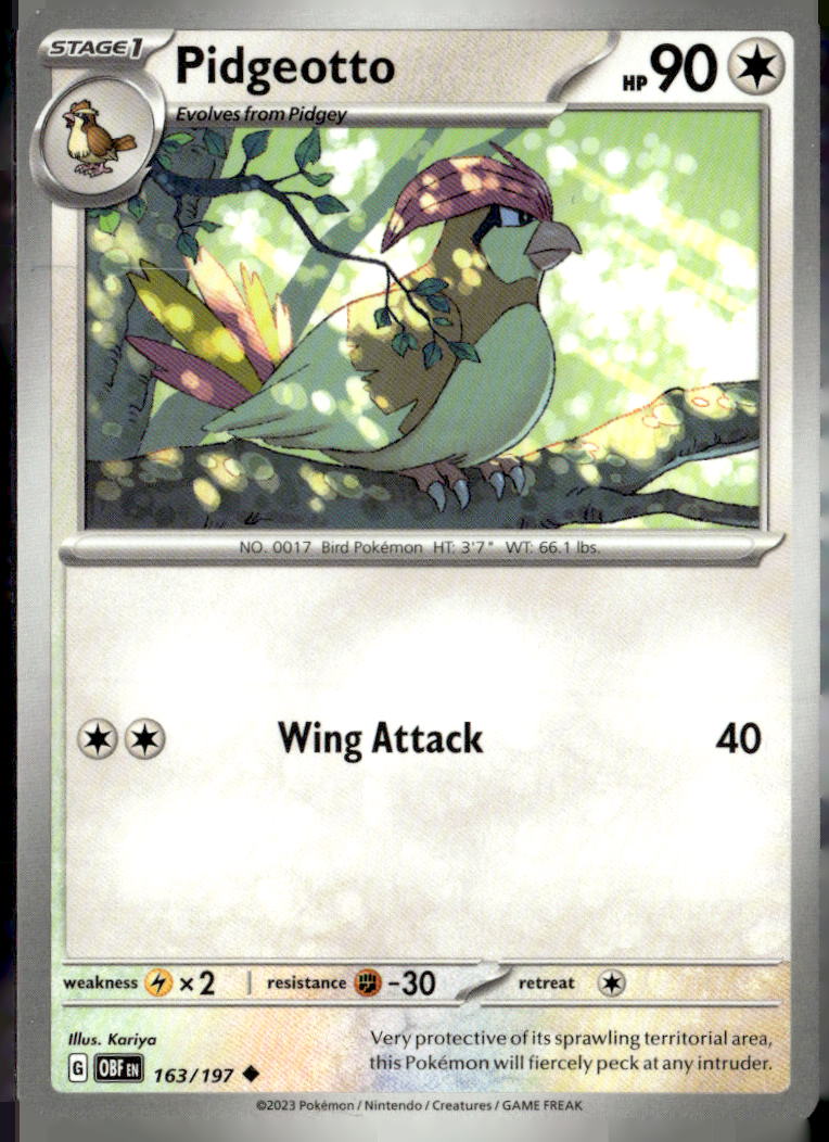 SV03: Obsidian Flames #163/197 Pidgeotto