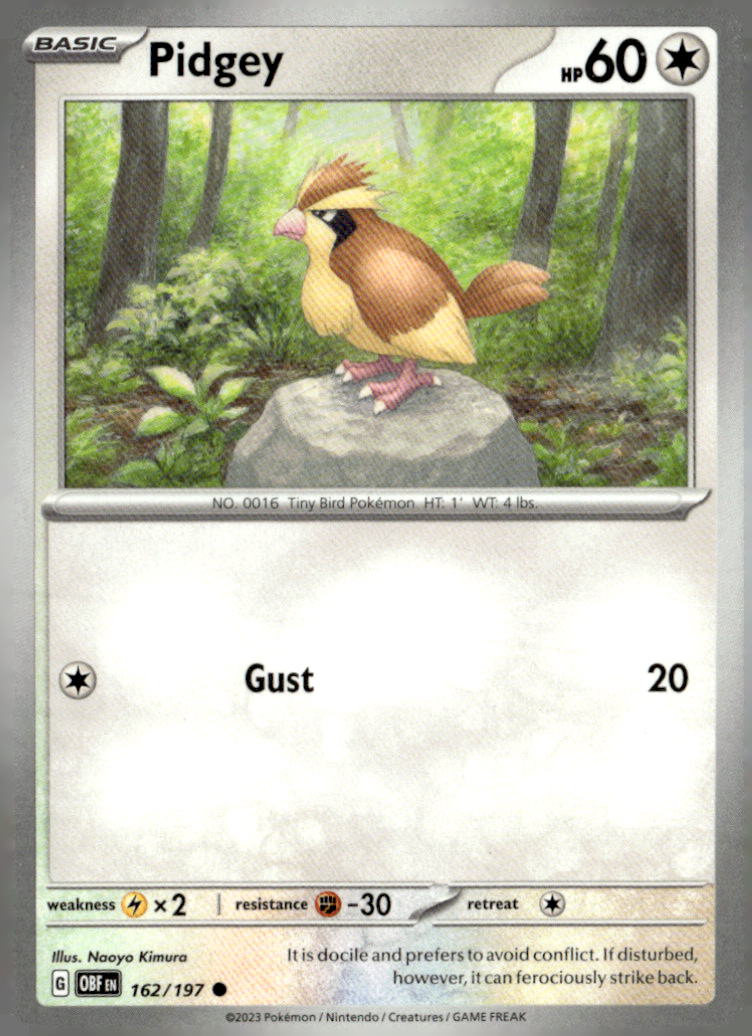 SV03: Obsidian Flames #162/197 Pidgey