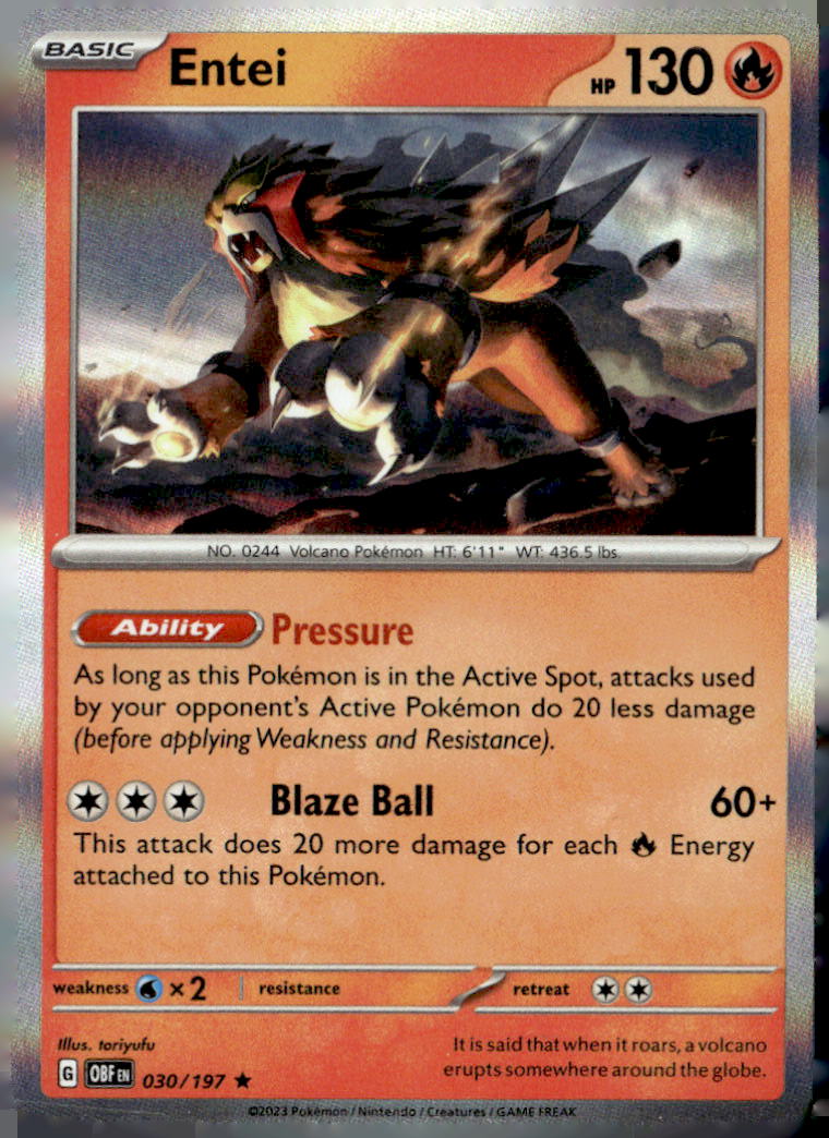 SV03: Obsidian Flames #030/197 Entei