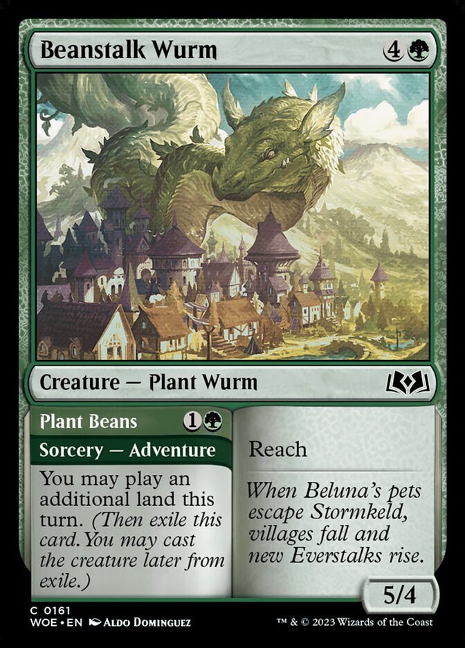 Wilds of Eldraine #161 Beanstalk Wurm