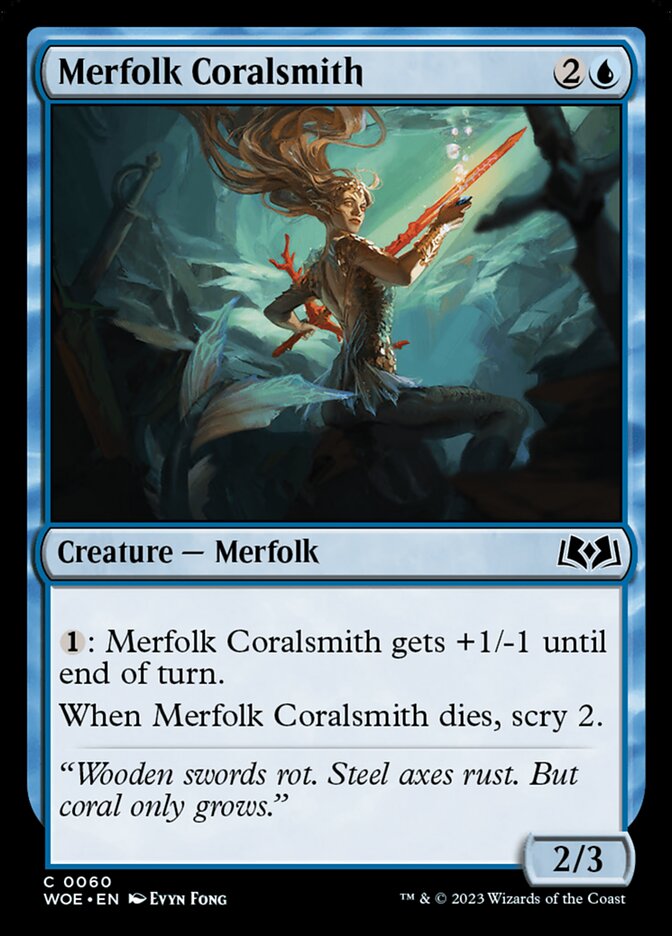 Wilds of Eldraine #60 Merfolk Coralsmith