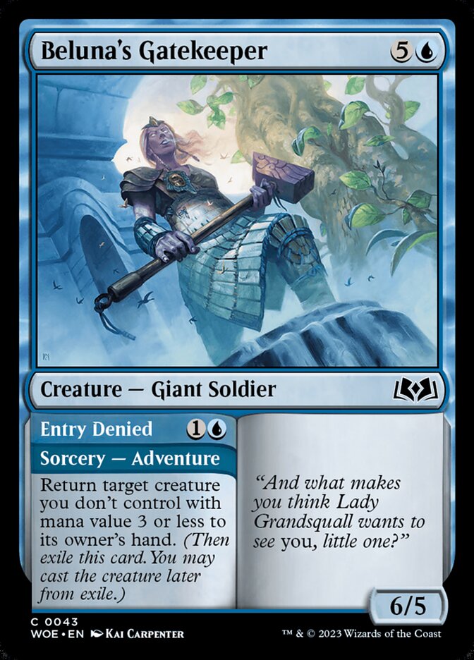 Wilds of Eldraine #43 Beluna's Gatekeeper