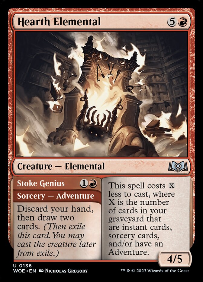 Wilds of Eldraine #136 Hearth Elemental