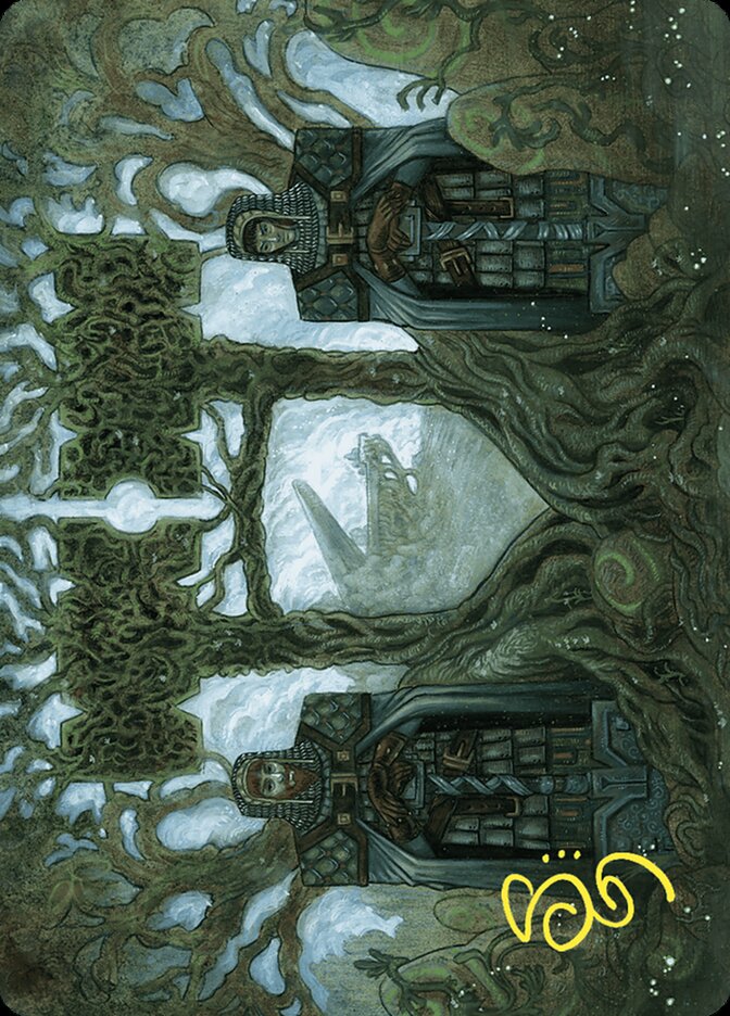 Art Series: Wilds of Eldraine #54 Court of Garenbrig Art Card (Gold-Stamped Signature)