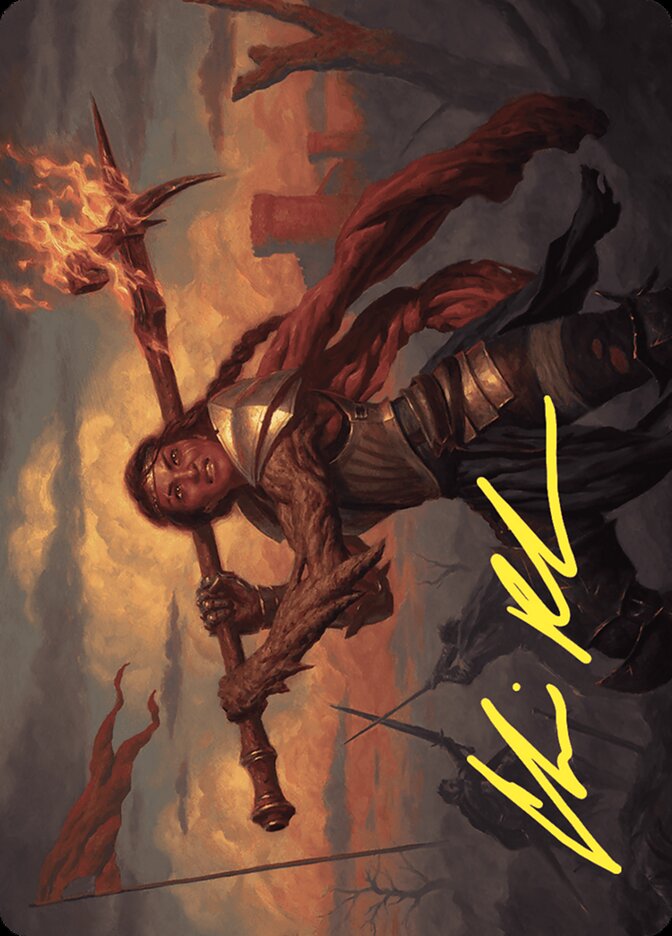 Art Series: Wilds of Eldraine #18 Imodane, the Pyrohammer Art Card (Gold-Stamped Signature)