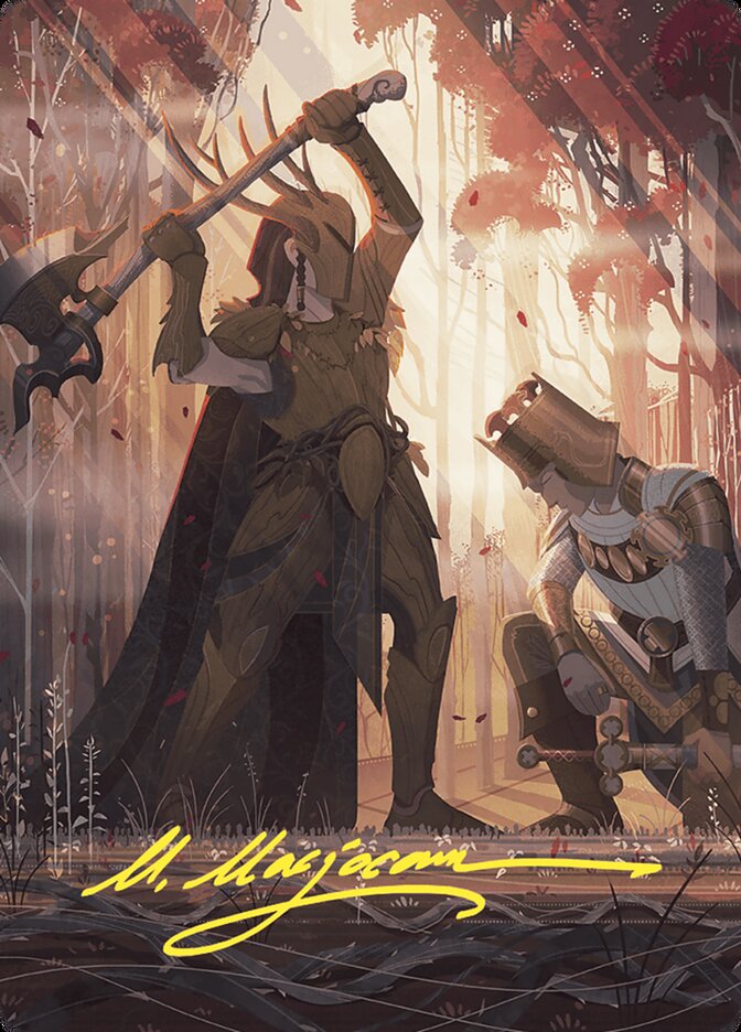 Art Series: Wilds of Eldraine #62 Karmic Justice Art Card (Gold-Stamped Signature)