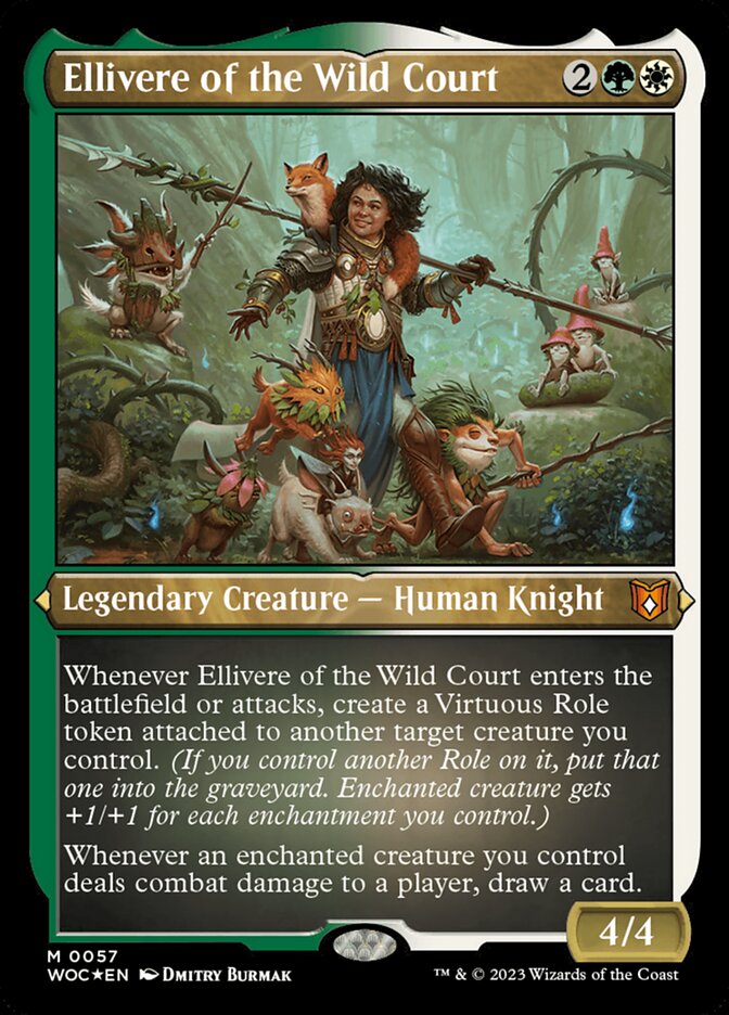 Commander: Wilds of Eldraine #57 Ellivere of the Wild Court (Display Commander)