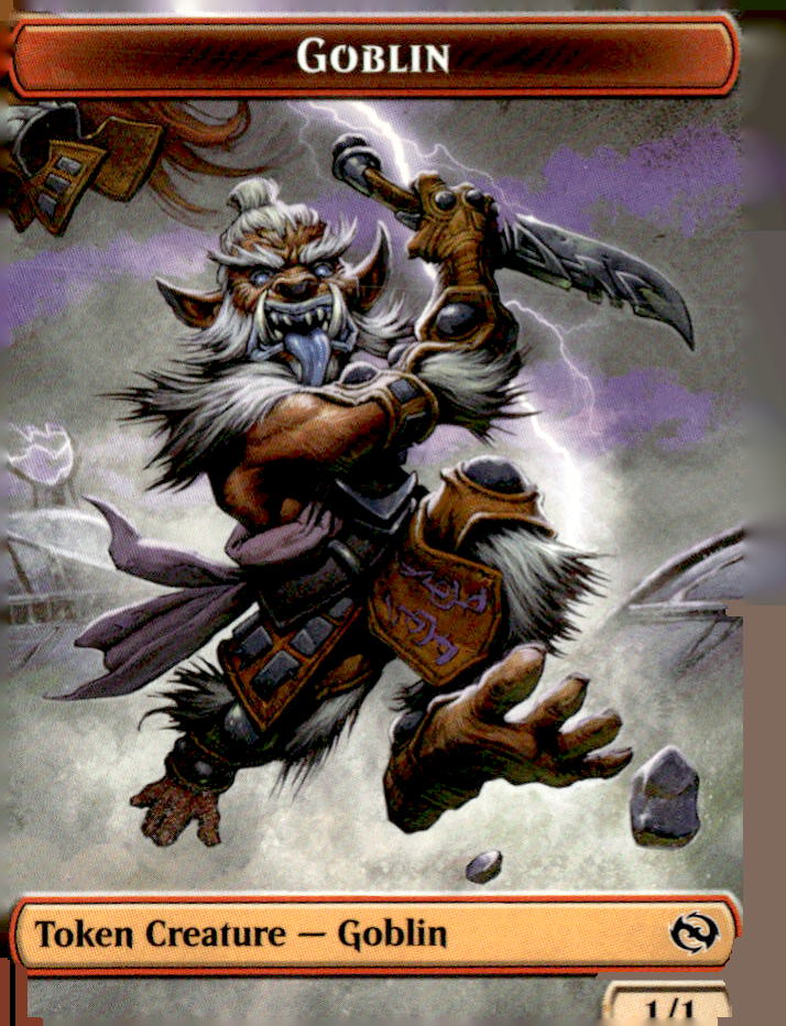 Tarkir: Dragonstorm #12 // 13 Goblin // Warrior Double-Sided Token