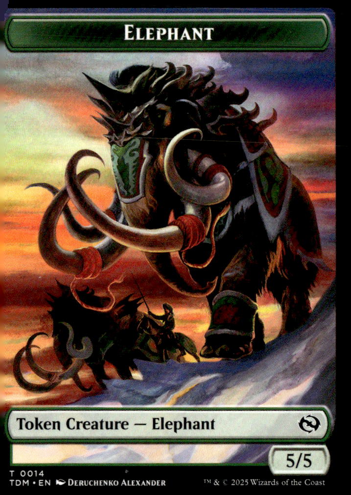 Tarkir: Dragonstorm #14 // 16 Elephant // Treasure Double-Sided Token