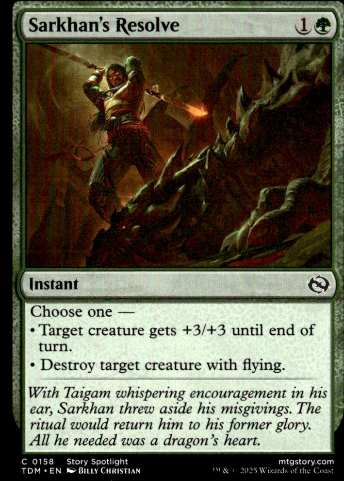 Tarkir: Dragonstorm #158 Sarkhan's Resolve