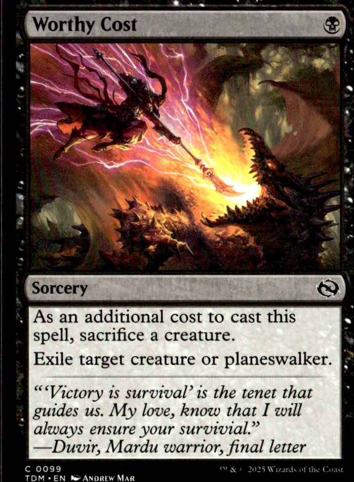 Tarkir: Dragonstorm #99 Worthy Cost