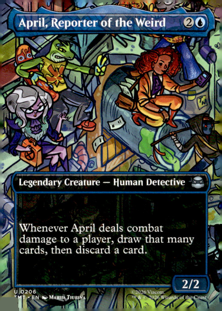 Teenage Mutant Ninja Turtles #206 April, Reporter of the Weird (Borderless)