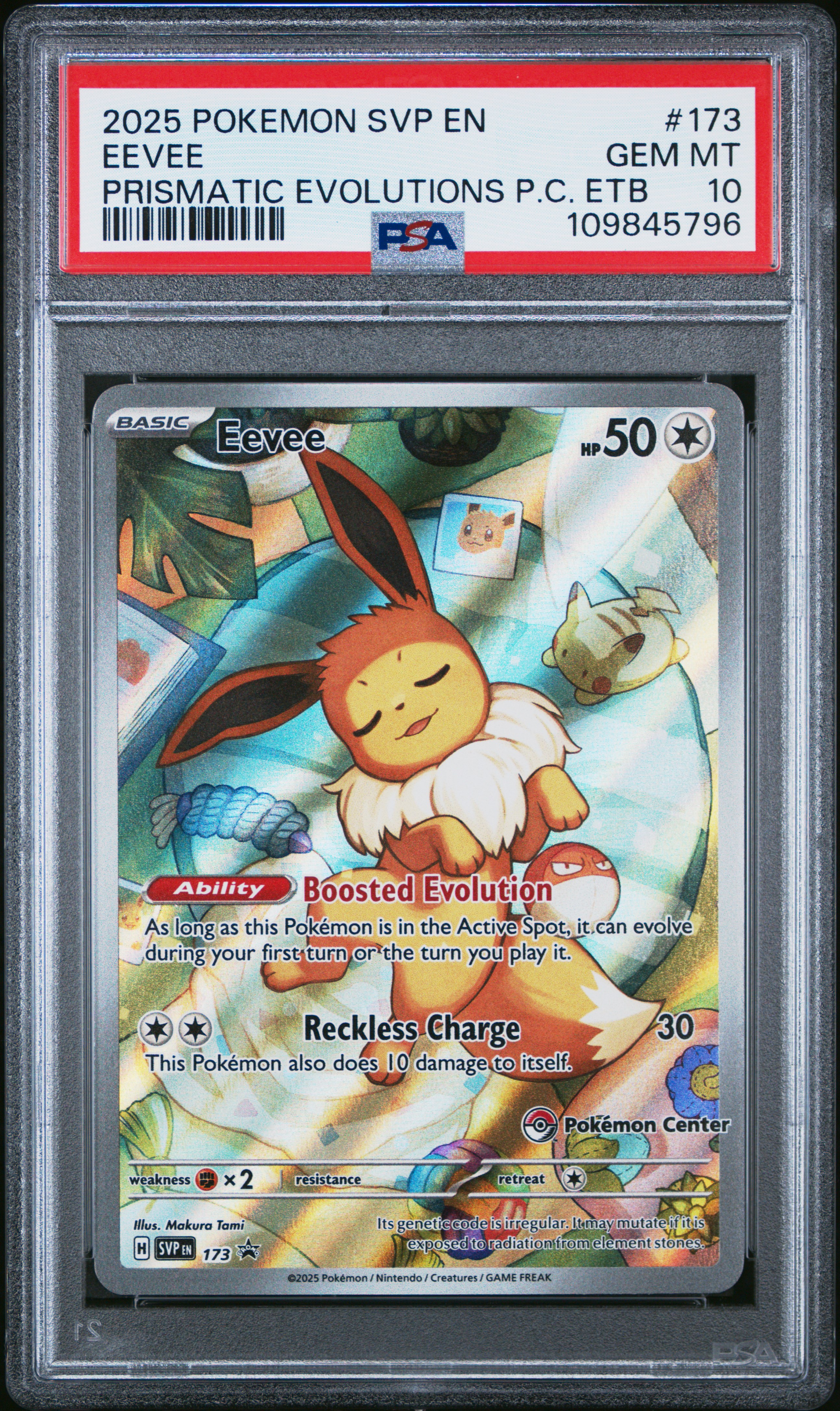 Eevee Promo (Prismatic Evolutions Pokémon Center ETB) - SVP 173 — PSA 10