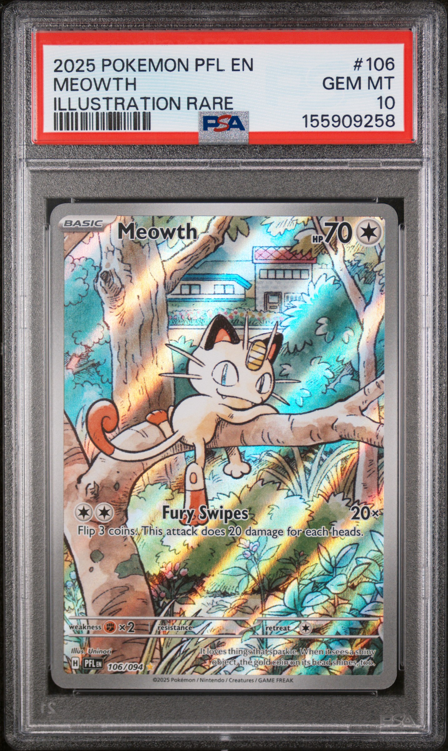 Meowth Illustration Rare - 106 — PSA 10