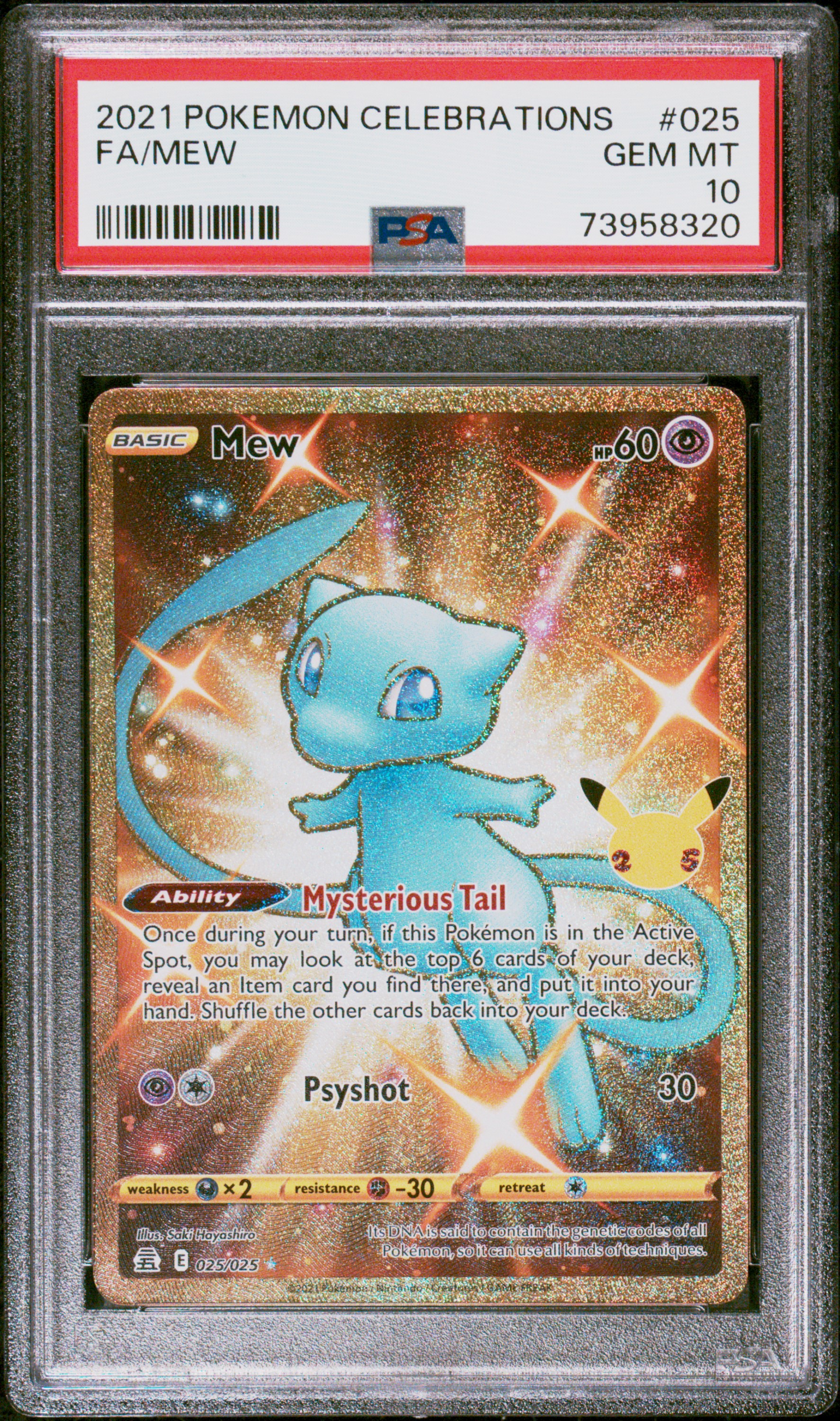 Mew Full Art - 025 — PSA 10