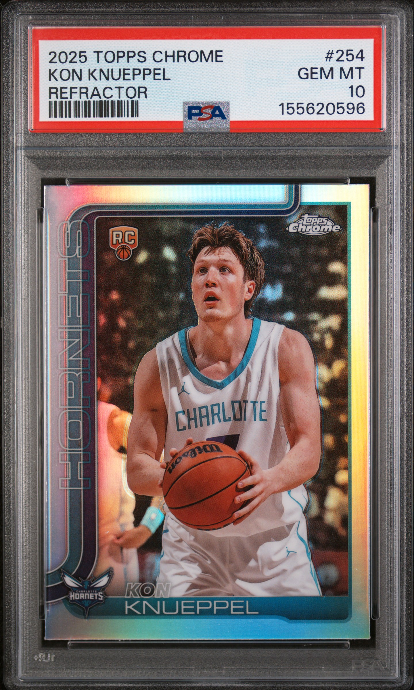 Kon Knueppel Rookie 2025-26 Topps Chrome #254 Refractor PSA 10