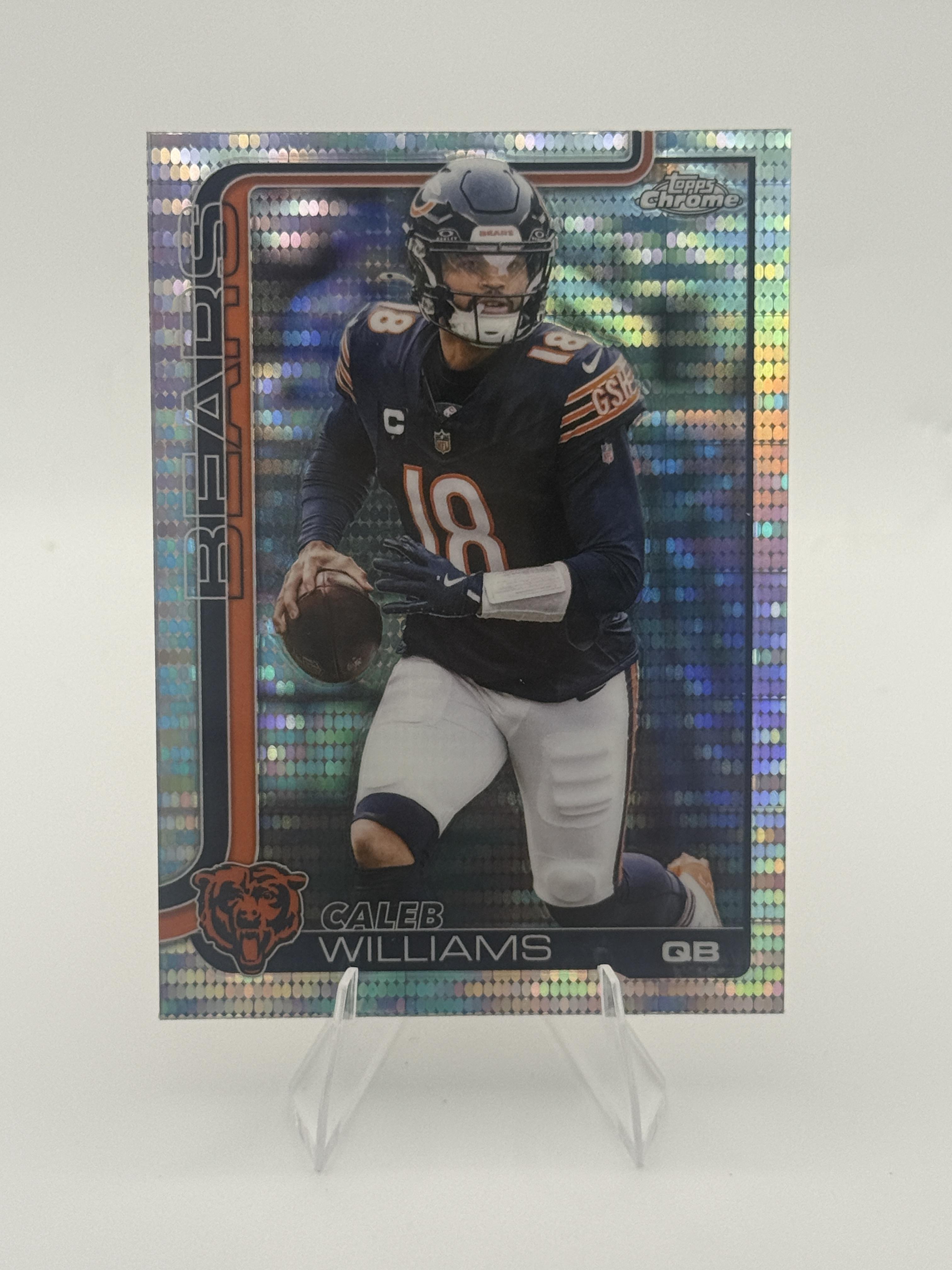 Caleb Williams 2025 Topps Chrome #52 Pulsar Refractor