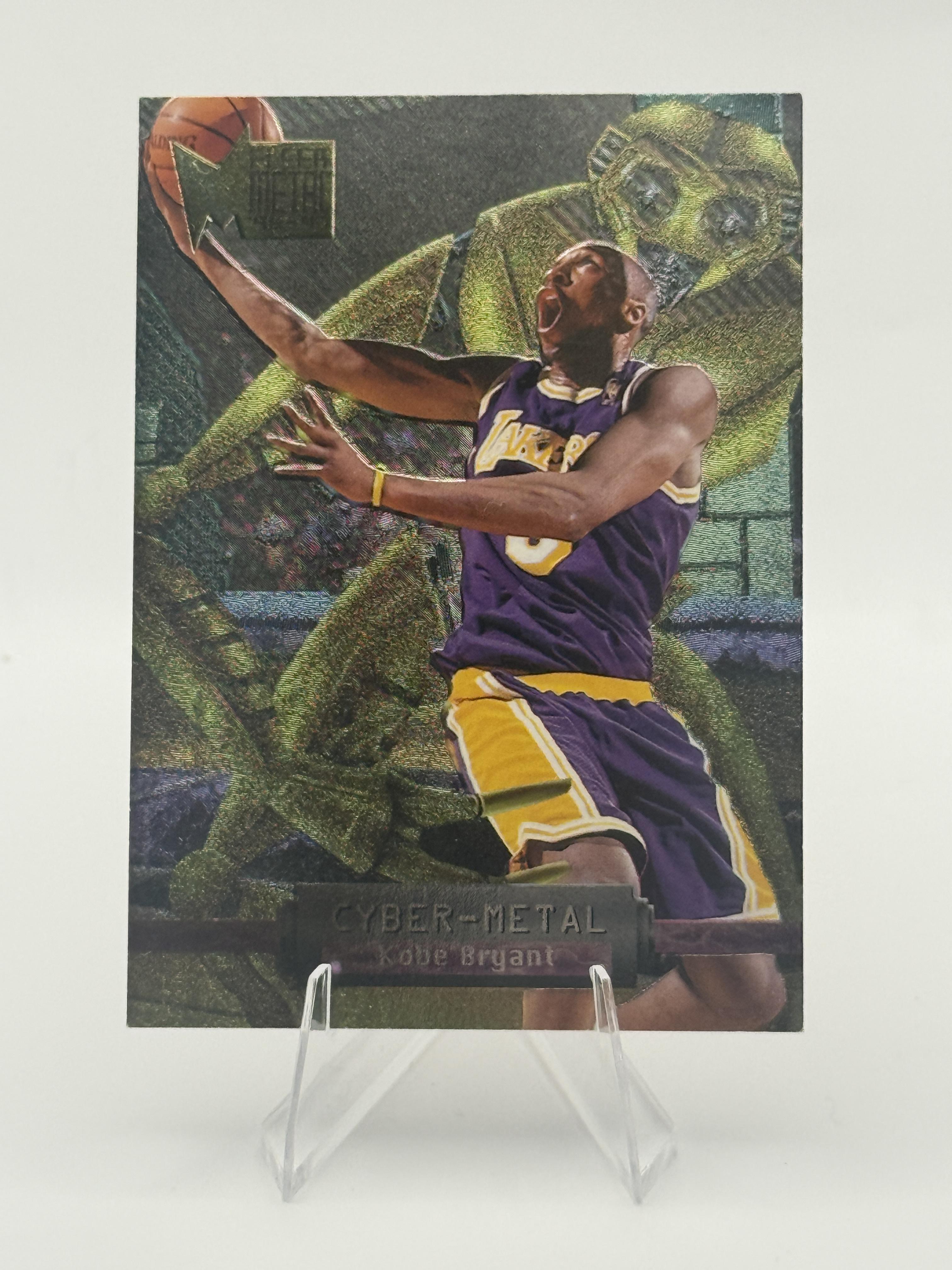 Kobe Bryant Rookie 1996-97 Fleer Metal Cyber Metal #203 Near Mint