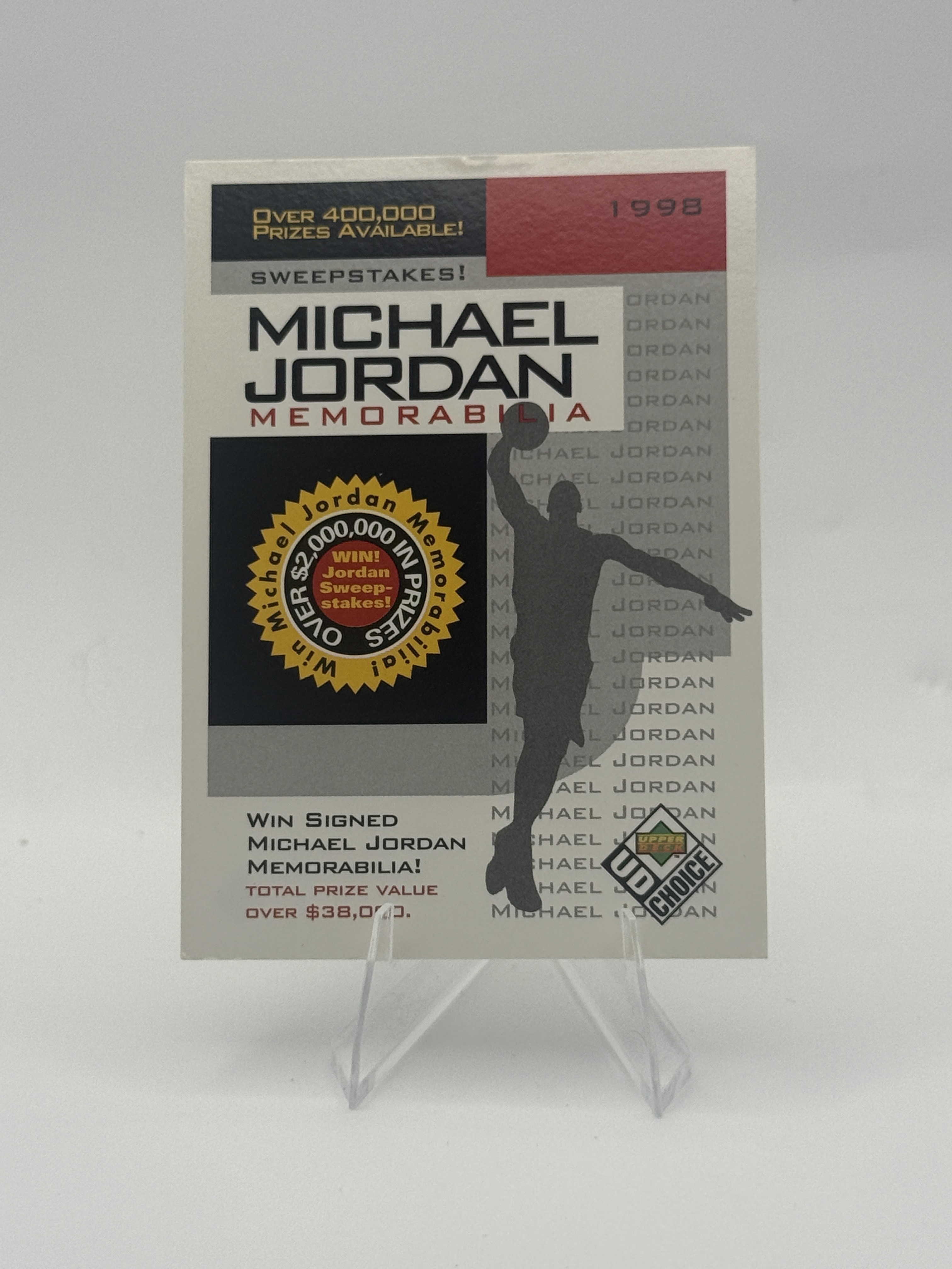 Michael Jordan  1998-99 UD Choice #SW1 Memorabilia Sweepstakes