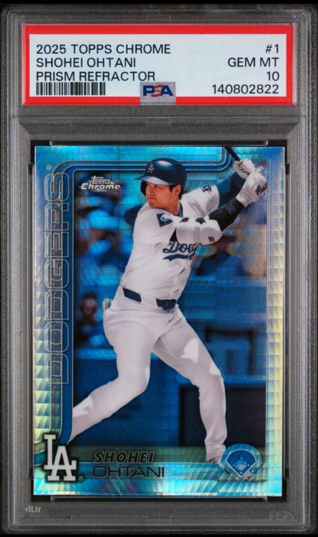 2025 Topps Chrome #1 Shohei Ohtani Prism Refractor PSA 10