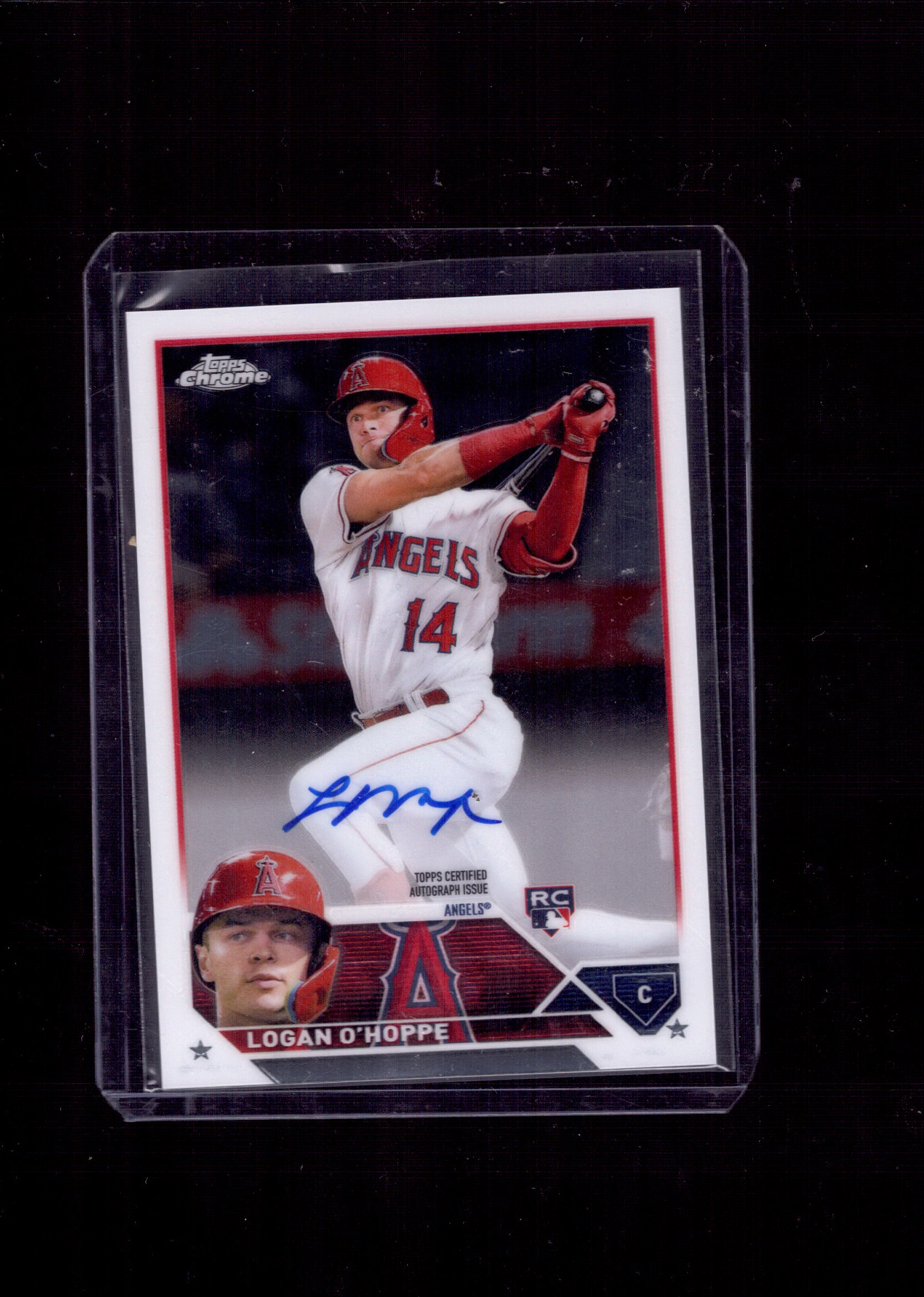 2023 Topps Chrome #RA-LO Logan O'Hoppe Rookie Autographs