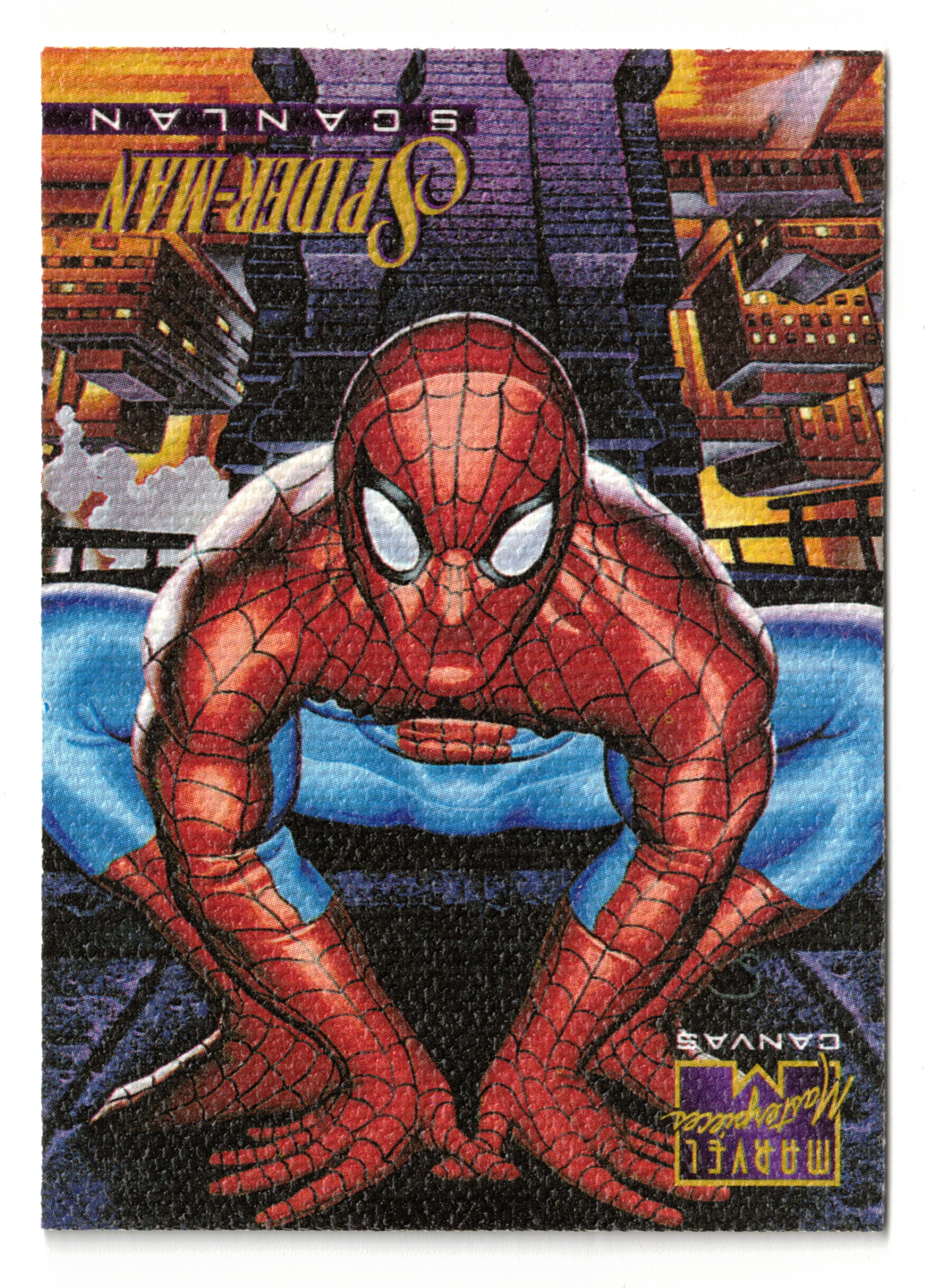 1995 Fleer Marvel Masterpieces #20 Spider-Man Canvas