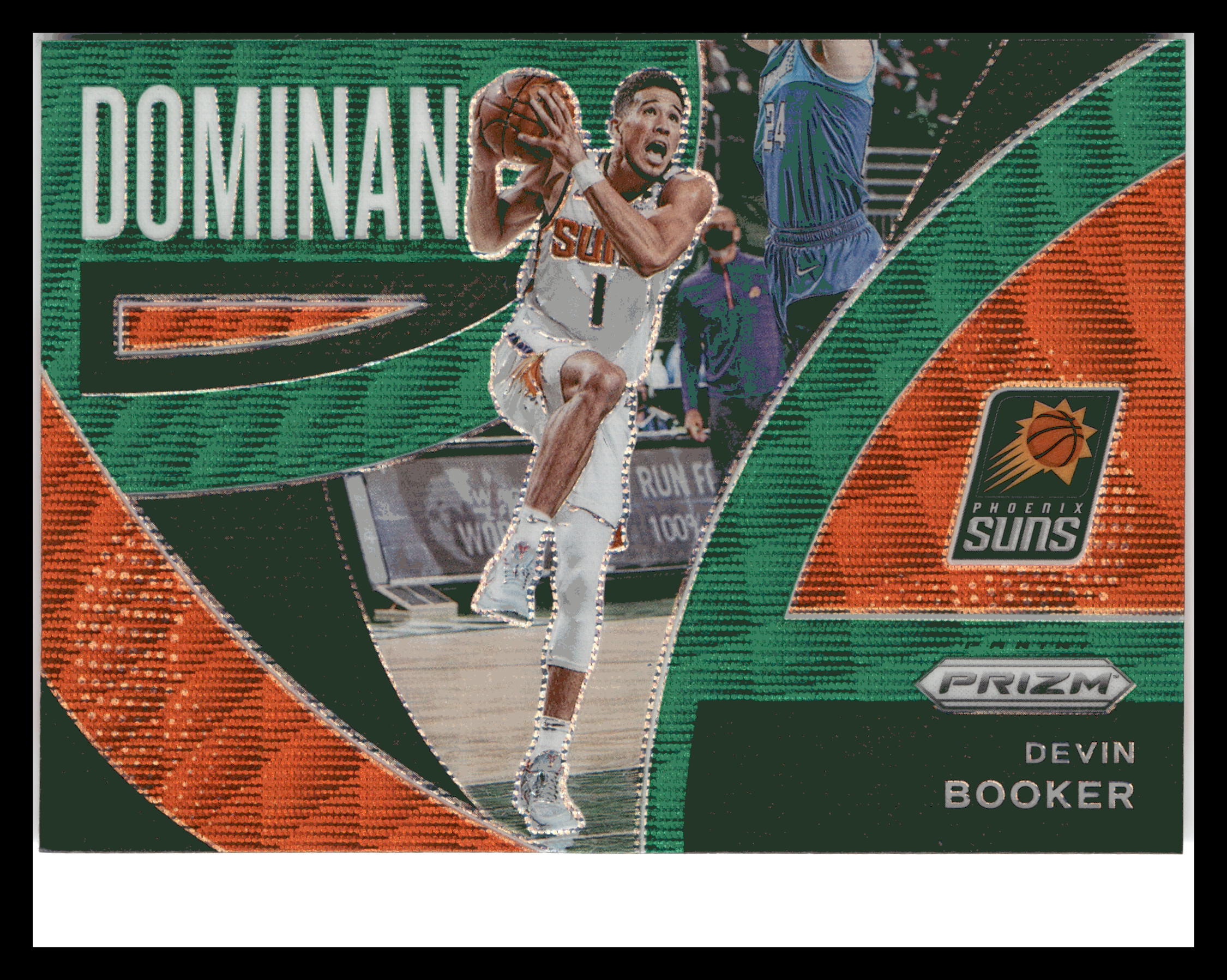 2021-22 Panini Prizm #3 Devin Booker Dominance Prizms Green Wave