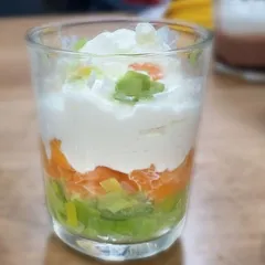 Verrine chèvre et poireaux