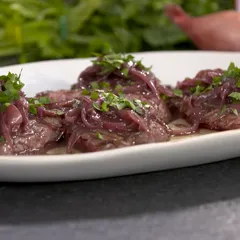 Bavette fin gras du Mézenc, sauce à l’échalote