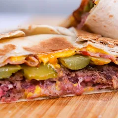 Tortilla wrap burger