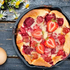Clafoutis aux fraises facile
