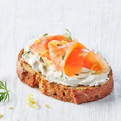 Tartine fraîcheur labné et saumon fumé