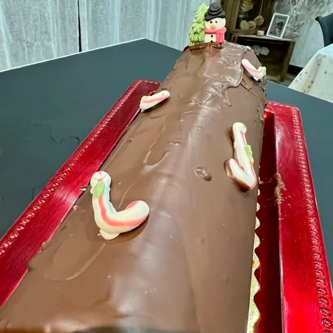 Bûche cookie, vanille & chocolat au lait